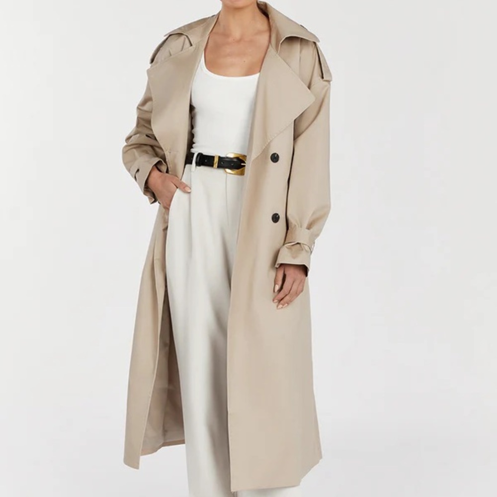 DISSH Cameron Stone Beige Trench Coat - NWT but missing belt